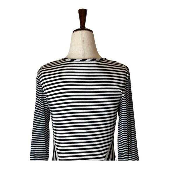 Diane Von Furstenberg Black And‎ White Multi Directional Striped Haven Dress S - Picture 5 of 11